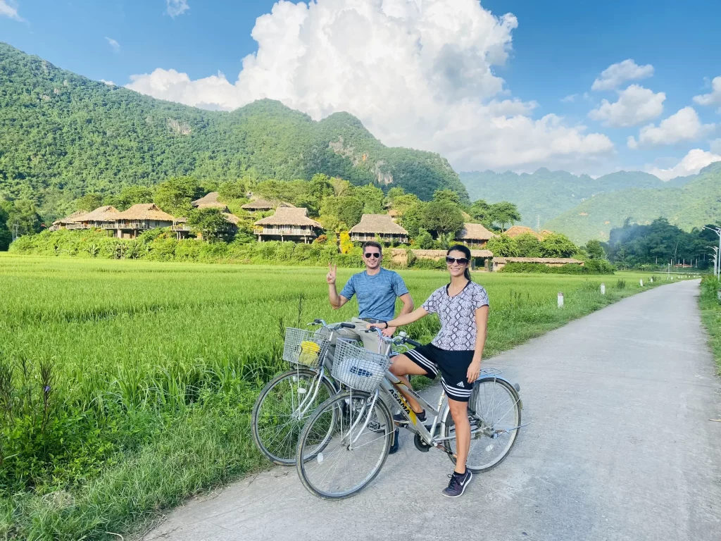 pedalare tra le risaie di Mai Chau