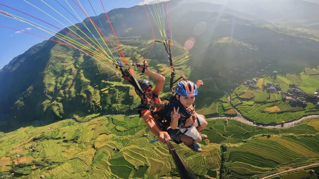 le terrazze di Mu Cang Chai in parapendio