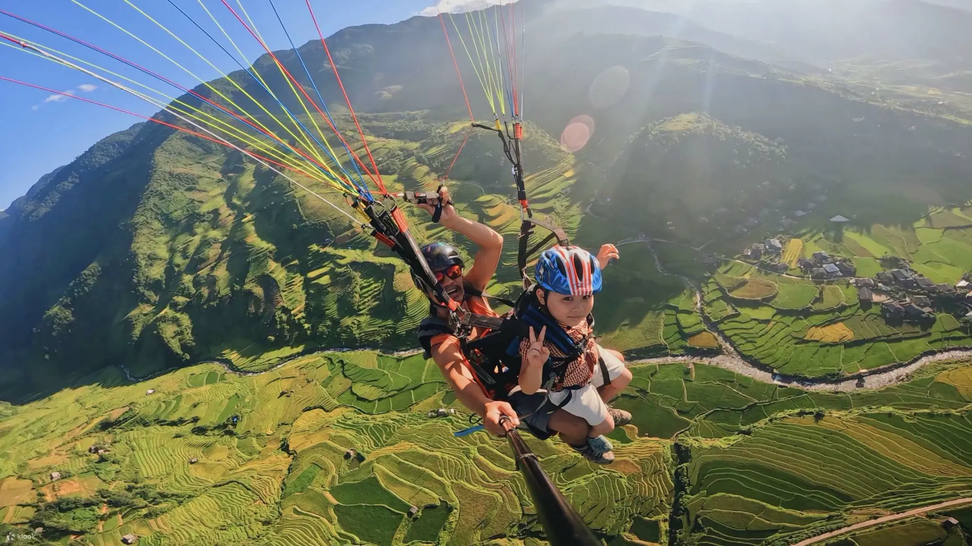 le terrazze di Mu Cang Chai in parapendio
