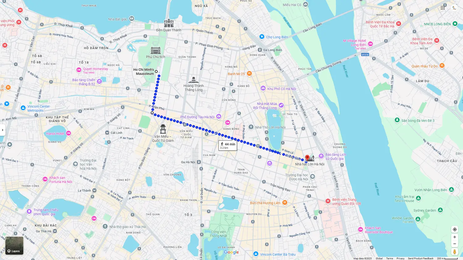 Chiusura delle strade ad Hanoi (route 1)