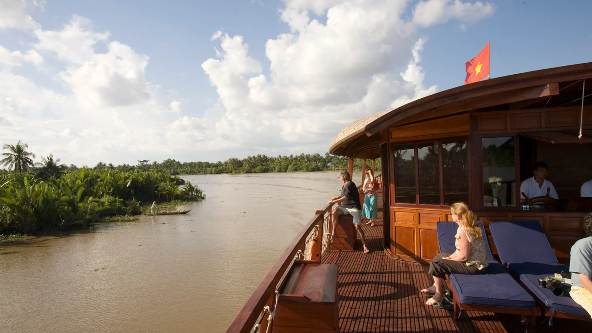 navigazione sul Delta del Mekong in Vietnam